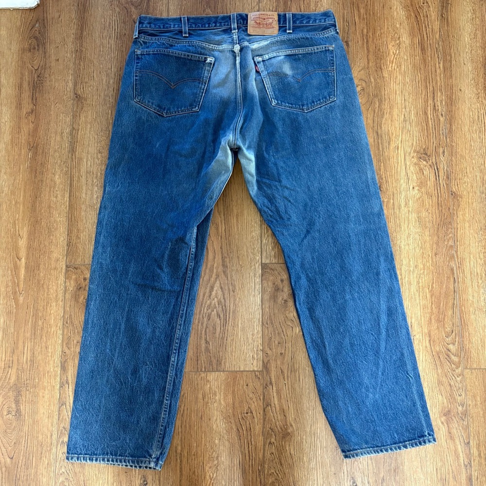 VTG Levi's 501XX Valencia 555 USA Made Straight Jeans 40x32 Button Fly Faded y2k
